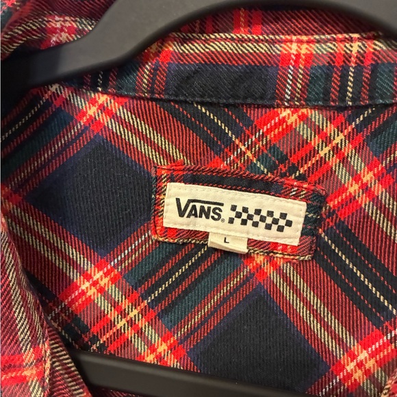 Vans Vintage Plaid Red and Black Button-Down Shirt - Picture 5 of 9
